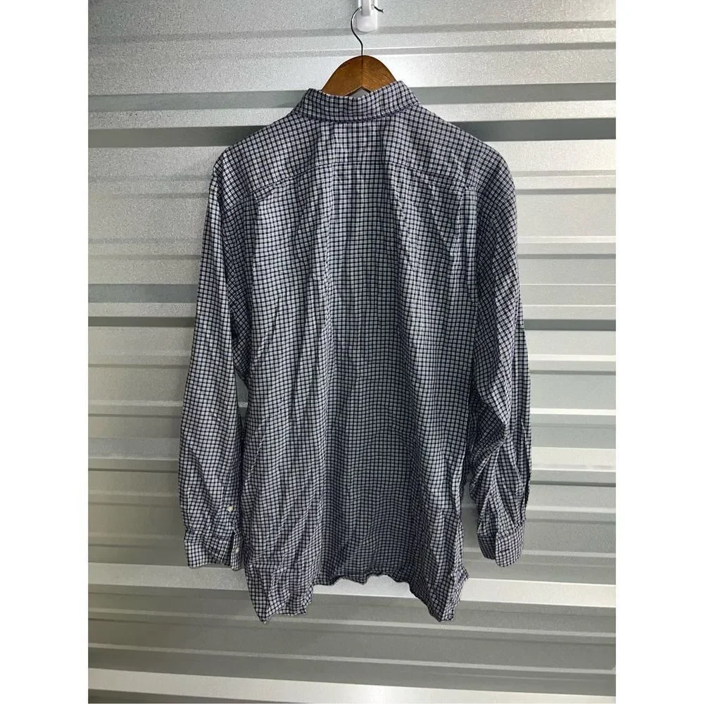 Purple & Green plaid Polo Ralph Lauren Big & Tall Button Down Shirt XLT - Picture 7 of 7